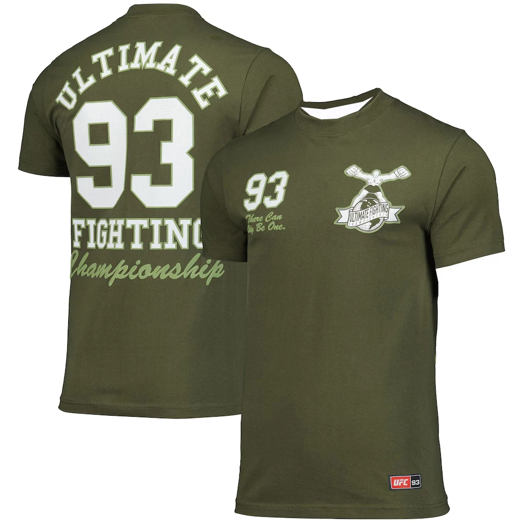 

UFC 93 Vintage Olive Green Commemorative Casual T-shirt Adults/Kids Classic MMA Event Retro Theme Style Top Y2K Unisex