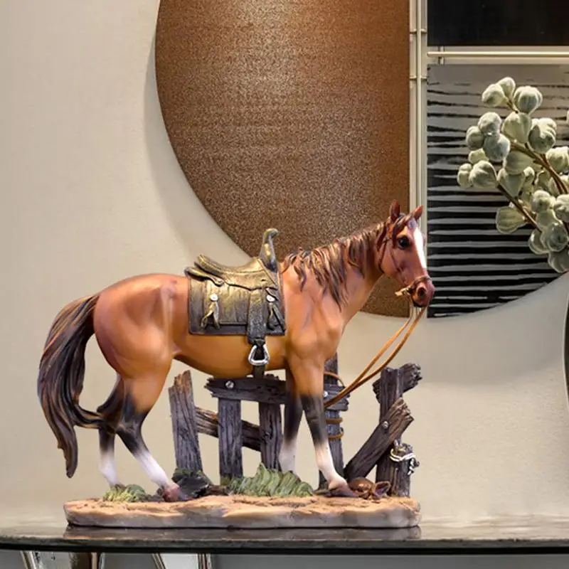تمثال حصان ديكور طاولة المنزل ديكور الحصان تمثال مكتب قابل للجمع لتزيين غرفة المعيشة #4
