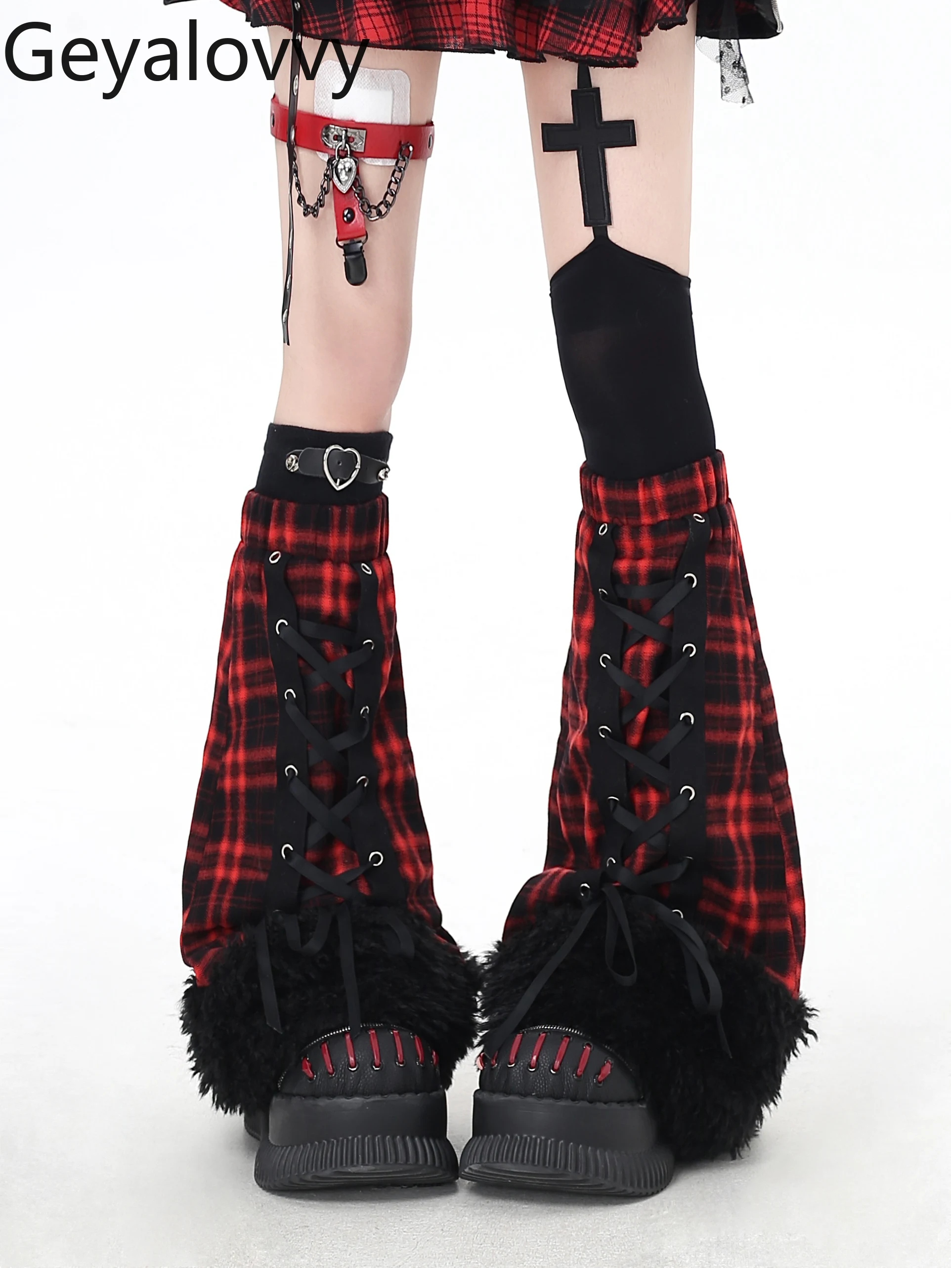 

Женские гетры выше колена, модные осенне-зимние носки до бедра в японском стиле в стиле панк для женщин