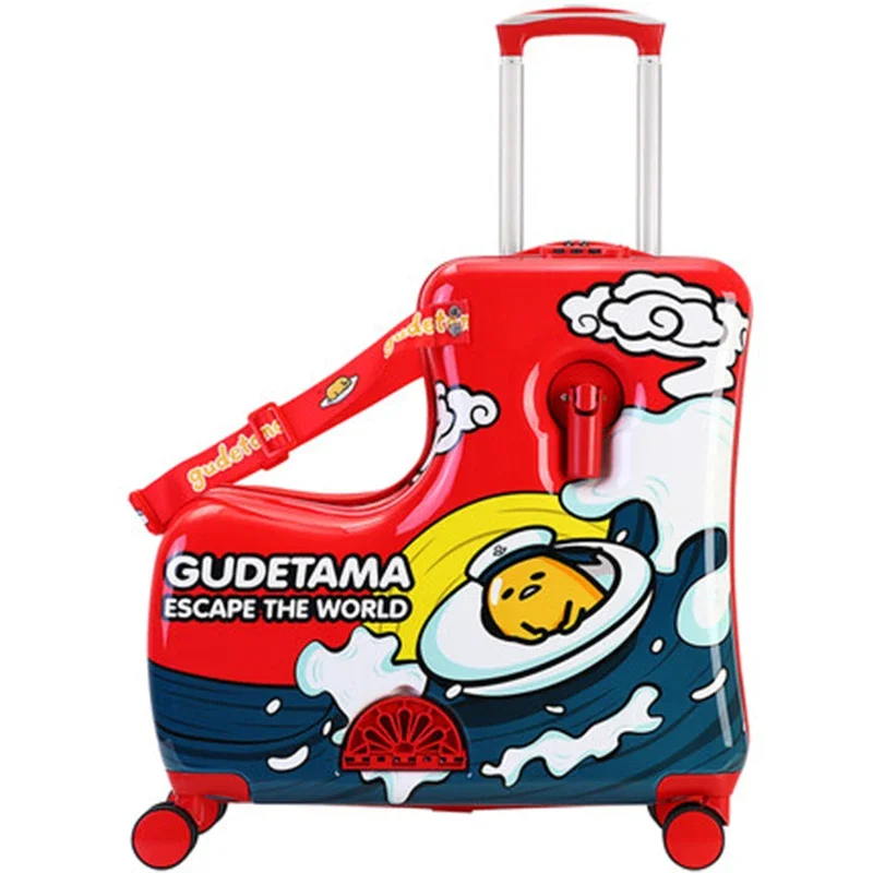 XQ NEW Cute Kids Scooter Suitcase Lazy Trolley Bag Children Carry on Cabin Travel Rolling Luggage on Wheels Children Gift Box