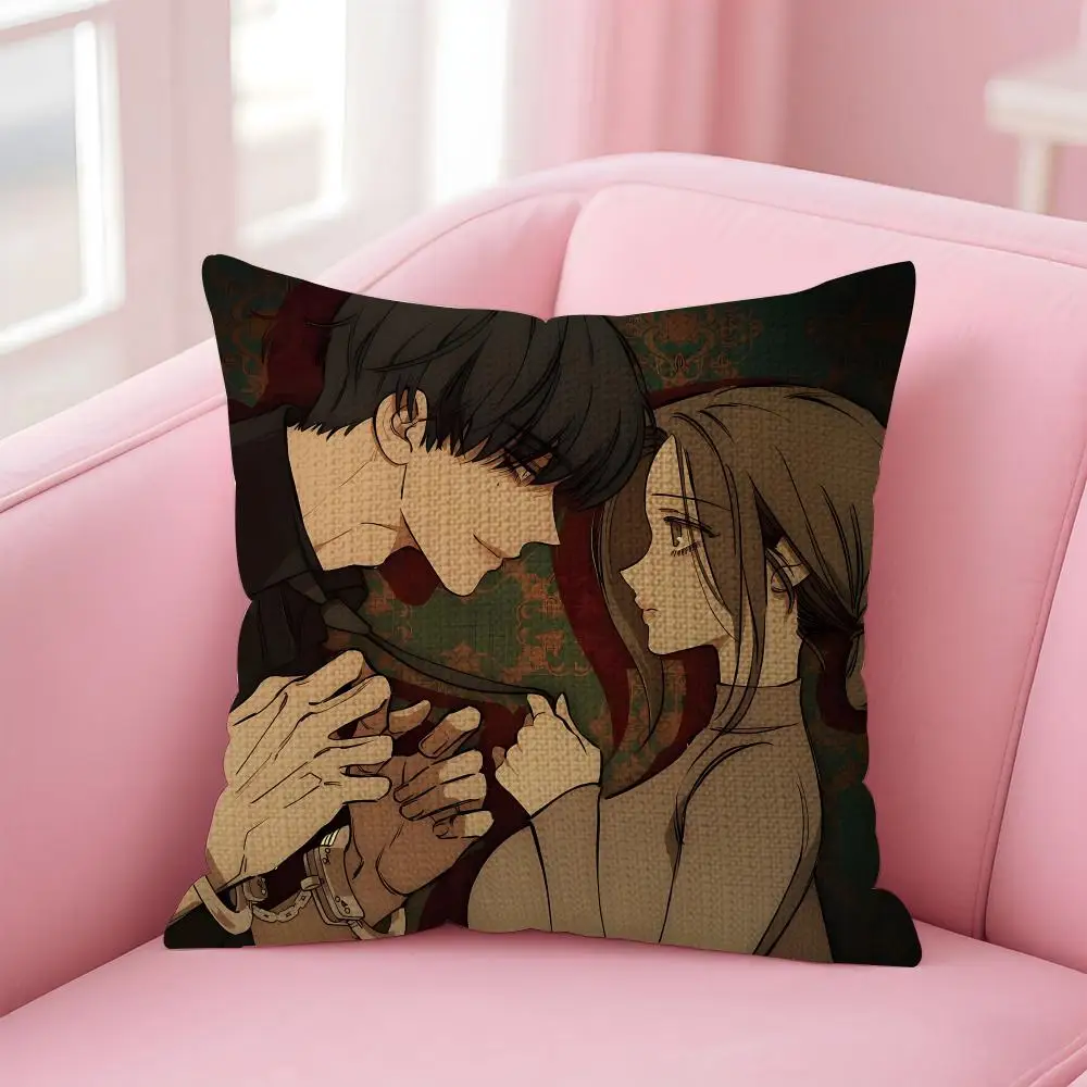 Anime T-tears On A Withered Flower Cushion Cover Decorative Linen Throw Pillow Case Soft For Bed Sofa Car Home Decor