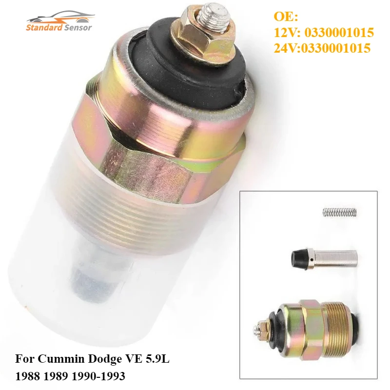 0330001015 12V 24V ปิดวาล์ว Solenoid ใหม่สําหรับ Cummin Dodge VE 5.9L 1988 1989 1990-1993