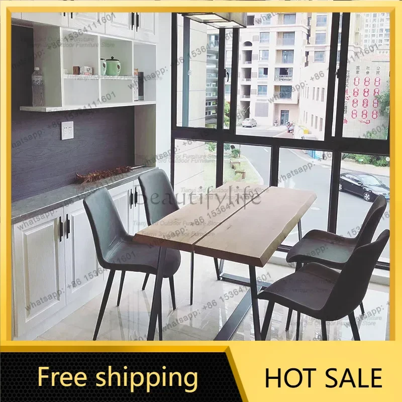 zj.Minimalist Design Nordic Dining Table Coffee Modern Wooden Kitchen Dining Tables Office Living Room Home Furniture Esstisch L