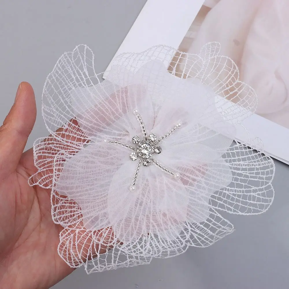 ドレスDIY装飾用ハンドメイドフラワーパッチ多層布生地花柄パッチ縫い付けアップリケ刺繍パッチ