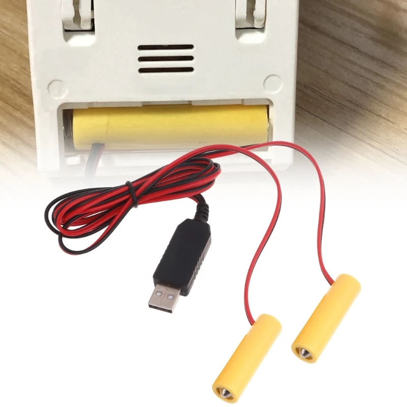 2in1 USB محول الطاقة AA مزيل البطارية استبدال 1 قطعة 1.5 فولت AA LR6 بطاريات للتحكم عن بعد مصباح ليد