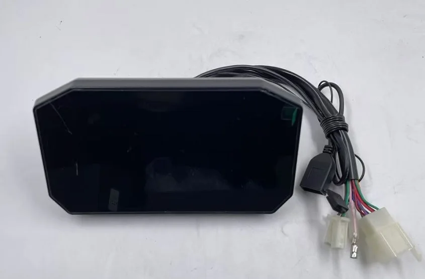 หน้าจอแสดงผลมาตรวัดความเร็ว TFT 48V 60V 72V 96V 108V พร้อม ONE-LIN และ CAN-BUS สำหรับจักรยานยนต์ไฟฟ้า สกู๊ตเตอร์ไฟฟ้า และมอเตอร์ไซค์