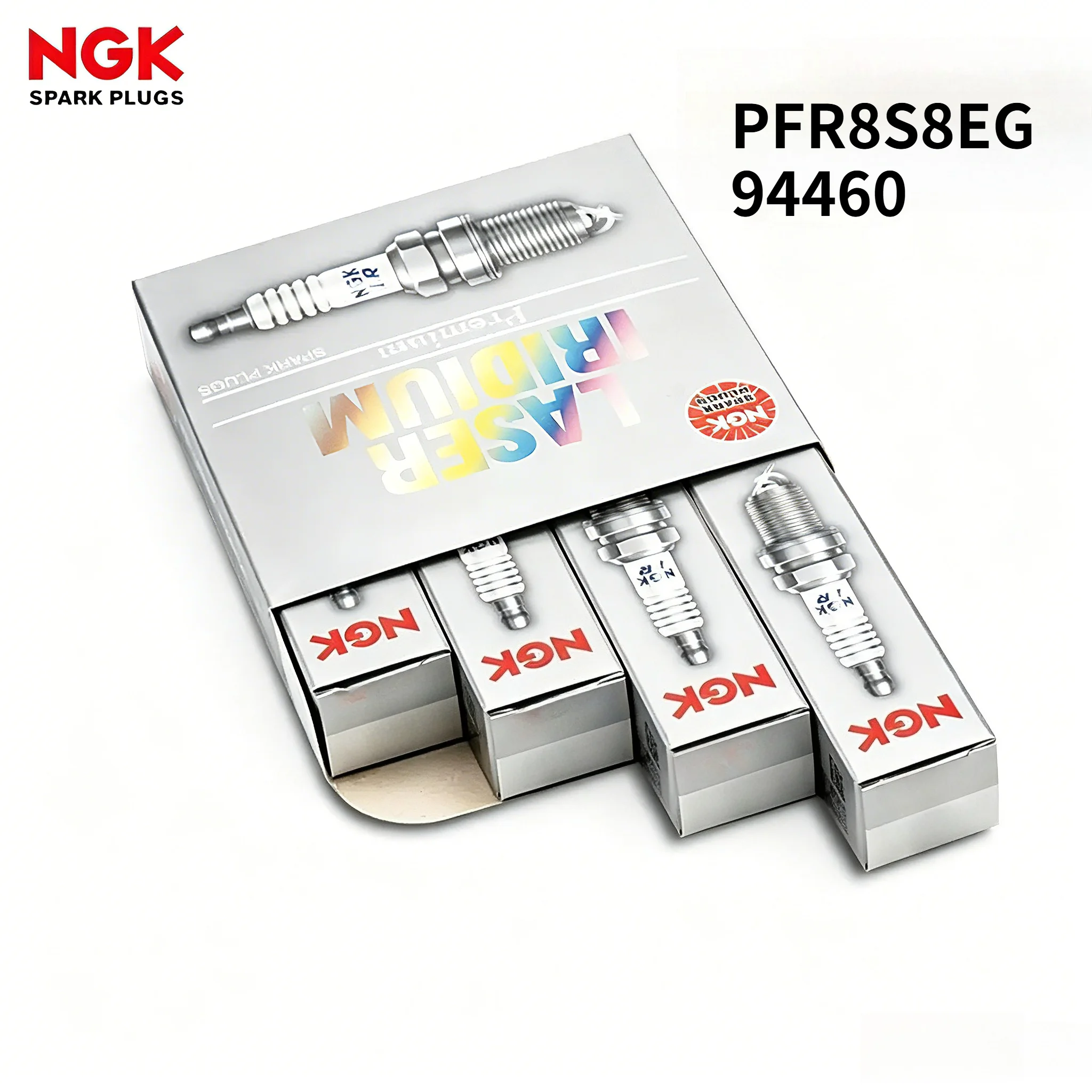 NGK Doppel-Platin Zündkerze PFR8S8EG 94460 Einzelpackung Kompatibel mit Ausgewählten Audi A7 C7 C8 2.5T 3.0T Modellen