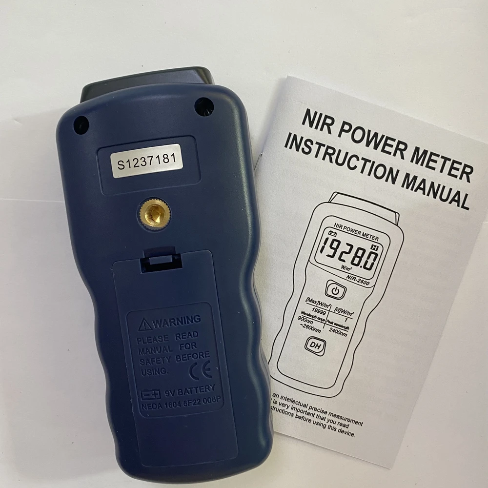 NIR Power Meter Wavelength 900nm-2600nm LCD Solar Infrared Irradiance Meter Sun Infrared Lamps Radiation Intensity 1-19999 W/m²