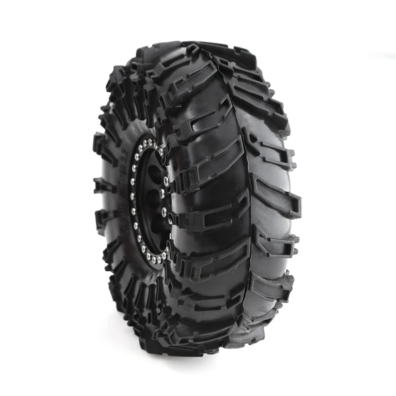 4PCS 140Mm Metal 2.2 Beadlock Wheel Rim Tire Set For 1/10 RC Crawler Car Axial SCX10 Wraith Capra Traxxas TRX4 D90