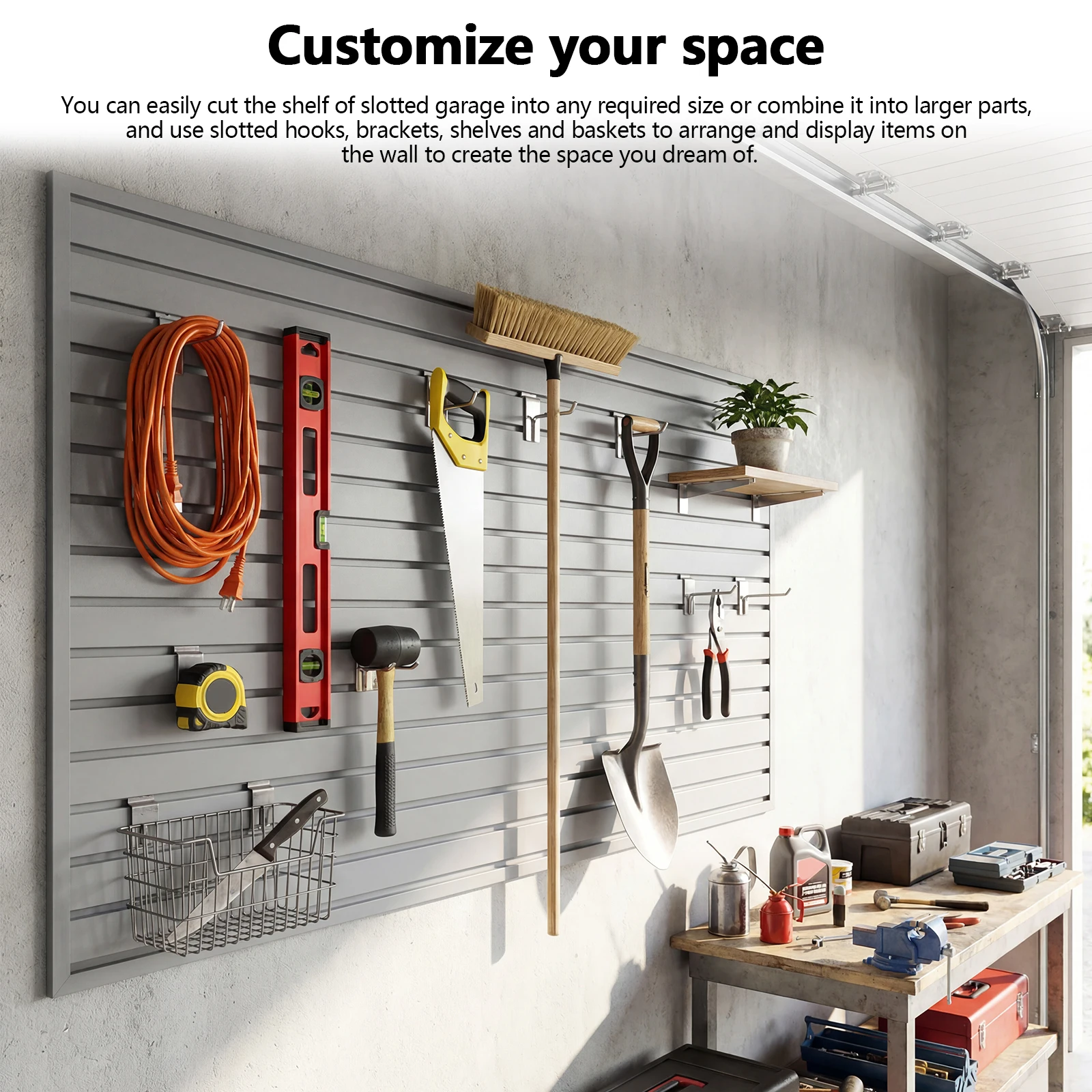 4X1 Ft Grey Slatwal…