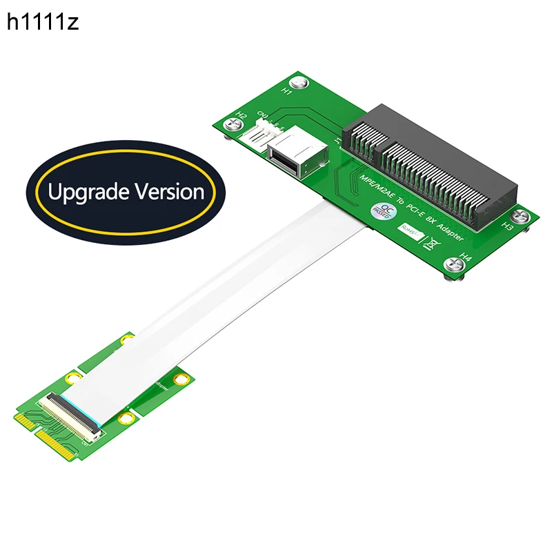 

NEW Mini PCIE to PCI Express X8 Slot USB2.0 Riser Board with FPC Extension Cable 4Pin Power Magnetic Pad Horizontal Installation