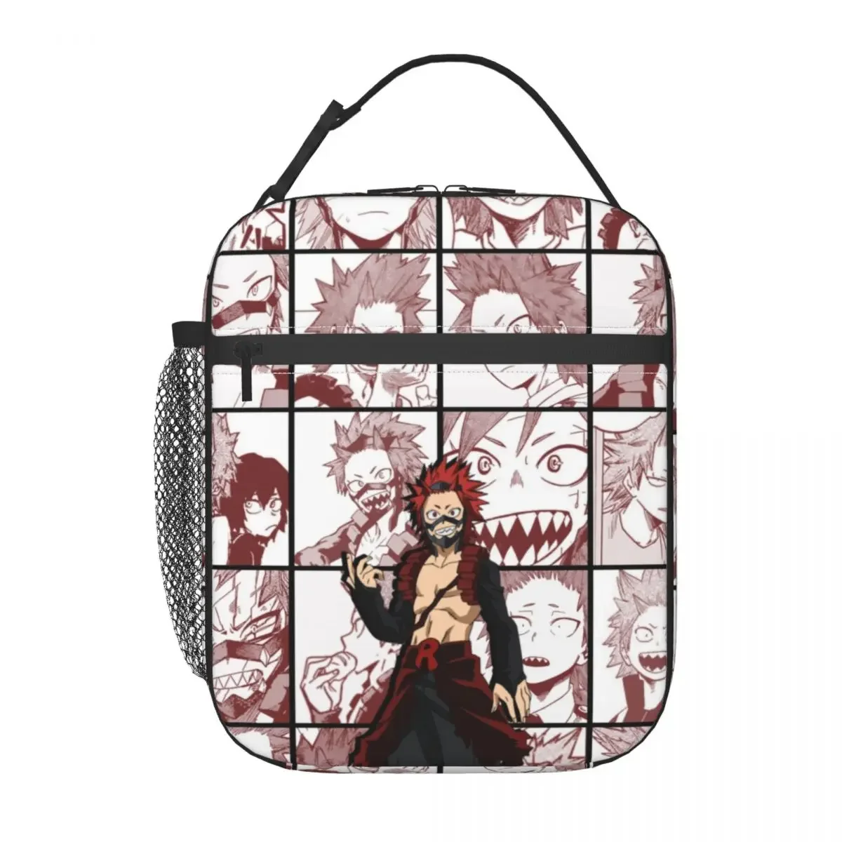 Kirishima Eijiro Anime Collage Insulated Lunch Bag for Camp Travel My Hero Academia Leakproof Thermal Cooler Bento Box Children