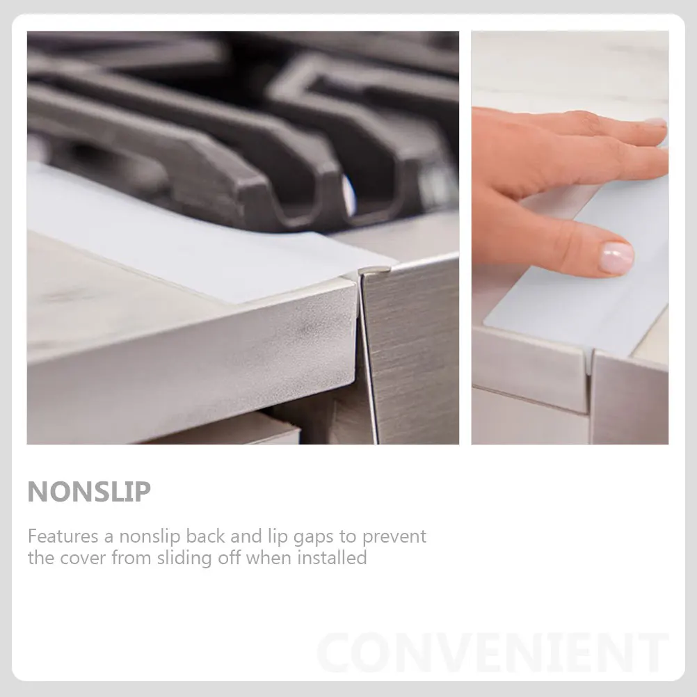 

2pcs Silicone Stove Gaps Covers Heat Resistant Flexible Kitchen Oven Side Seal Slit Filler Non Slip Protector Cover For
