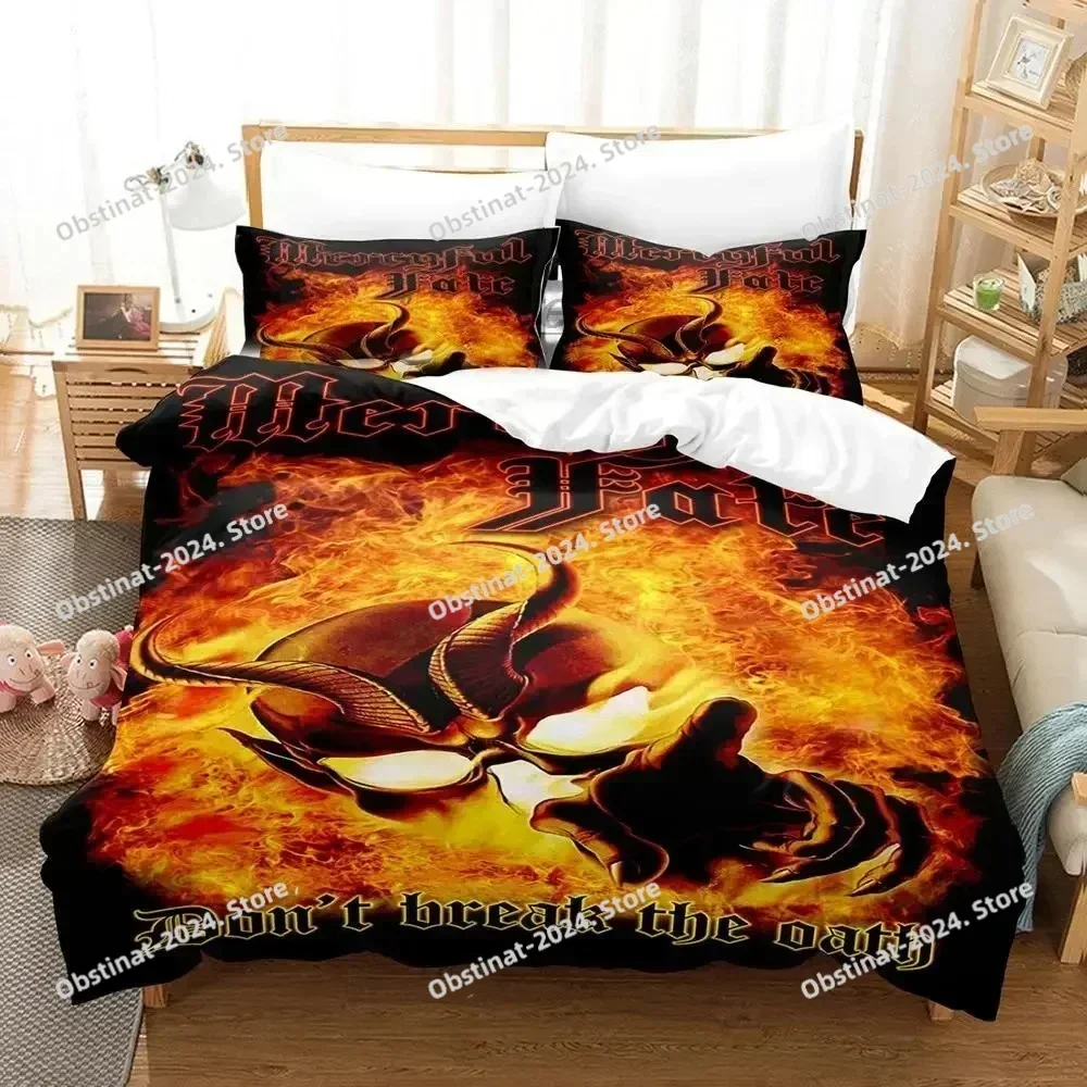 Top Mercyful Fate Bedding Set Printed single Comforter Quilt Bed Cover Duvet Cover Pillow Case 3 Pieces Set For Kids Adult Size