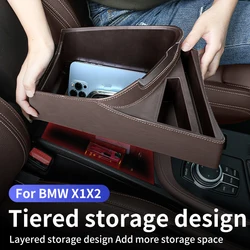 Car Armrest Storage Box Center Console Organizer For BMW X1 F48 X2 F49 F39 2016-2022 LHD Stowing Tidying Interior Accessories