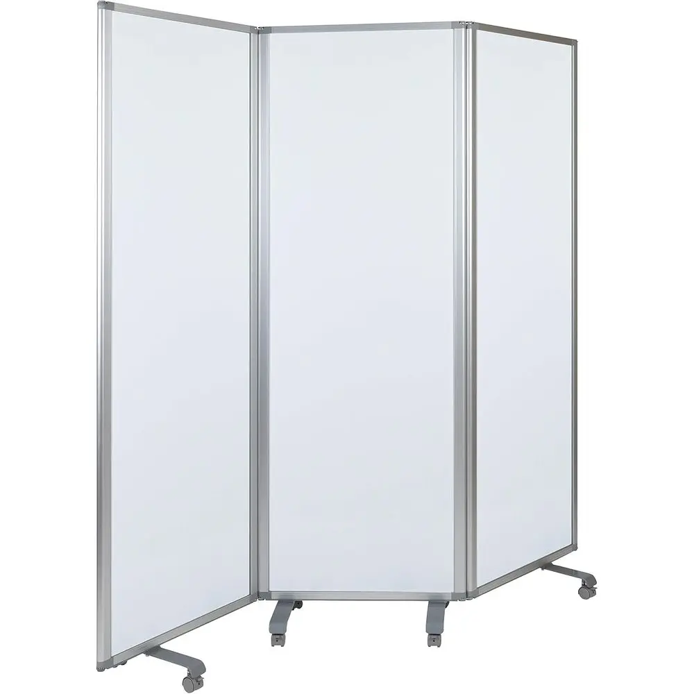

3-Section Magnetic Whiteboard Partition for Classrooms or Offices, Rolling Dry Erase Board, 72H x 24W