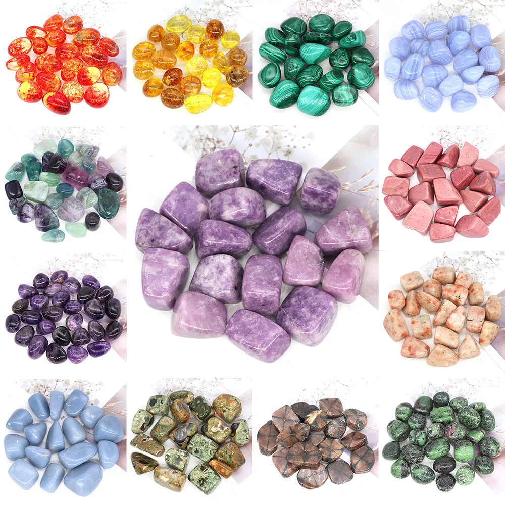 Tumbled Stones Bulk Natural Quartz Ore Gravel Healing Crystals Energy Specimen Minerals Gemstones Aquarium Home Gem Decoration