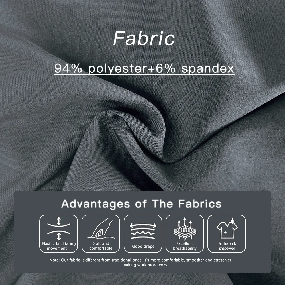 Hot Sale Multiple Pockets Workwear Medical Uniform Women Men Scrubs Set 2 Piece Nursing Surgical Uniform V-neck Top+Jogger Pants