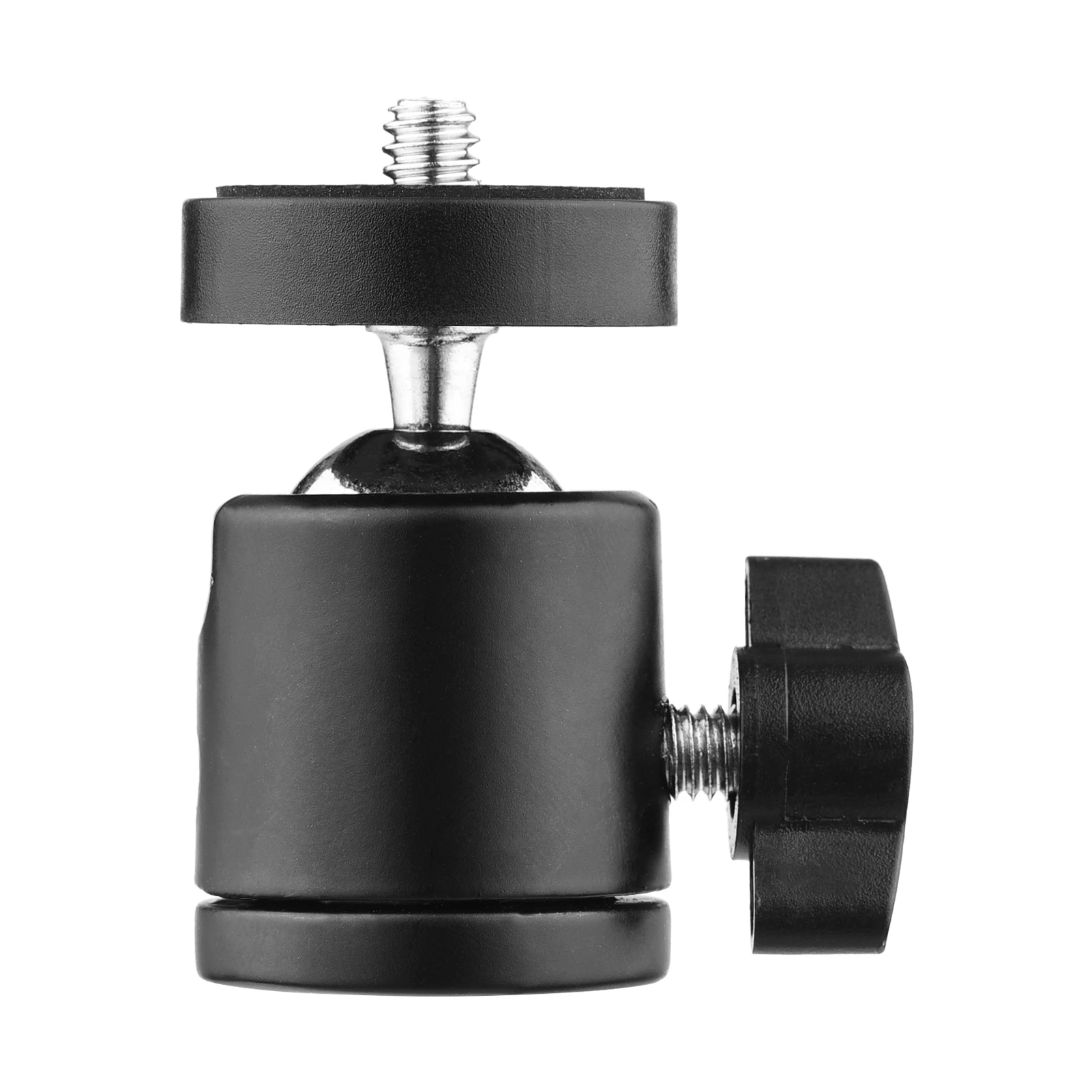 Mini Ball Head Tripod Head 360° Rotating Mount Base Adapter 1/4 Inch Screw for DSLR ILDC Camera DV Tripod Monopod Light Stand