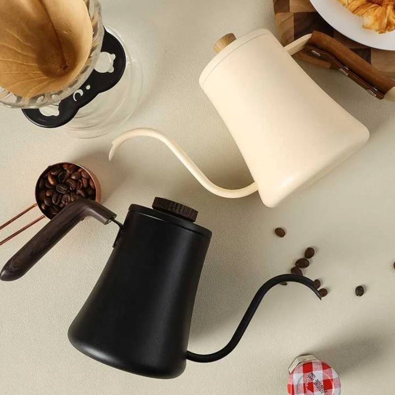 Coffee Pot 304 Stainless Steel 600ML Coffee Hand Brewing Pot Drip Type Fine Mouthed Pot Brewing Coffee Utensils Kettle