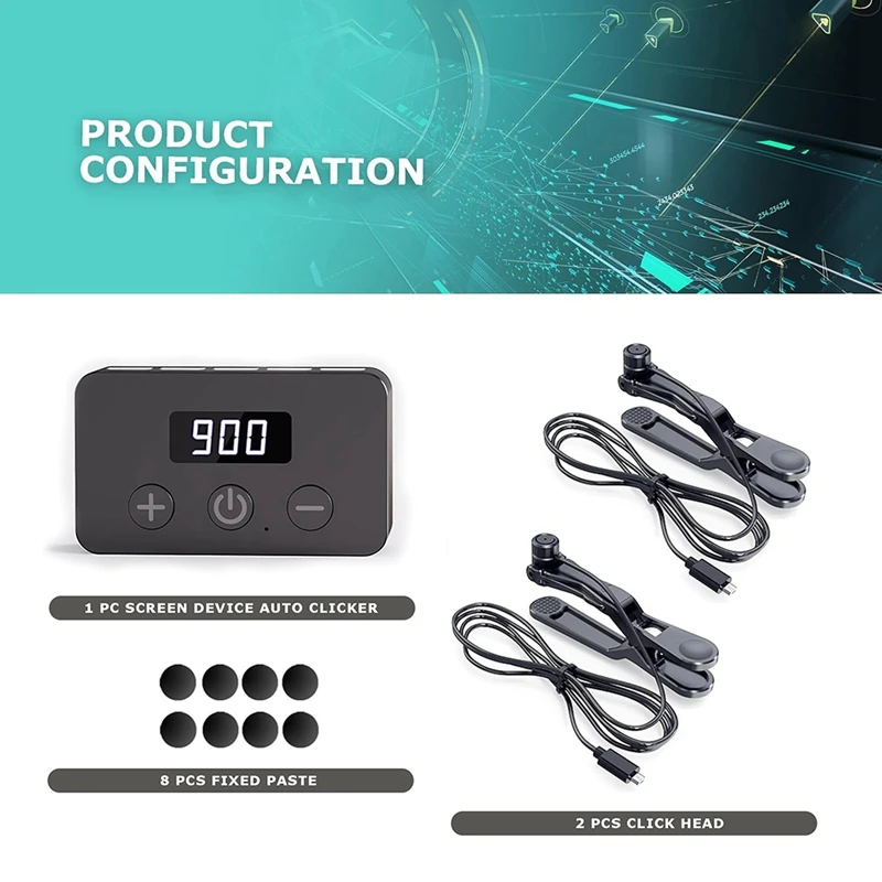 AD33 HOT Automatic Clicker With Adjustable Click Speed, Up To 50 Clicks Per Second, Perfect For Games, Live Broadcasts, Awards