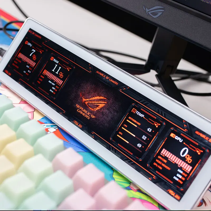 1920 * 480HD ekran IPS regulacja temperatury dynamiczny wyświetlacz pulpit AIDA64 regulowana jasność dla komputera Raspberry Pi