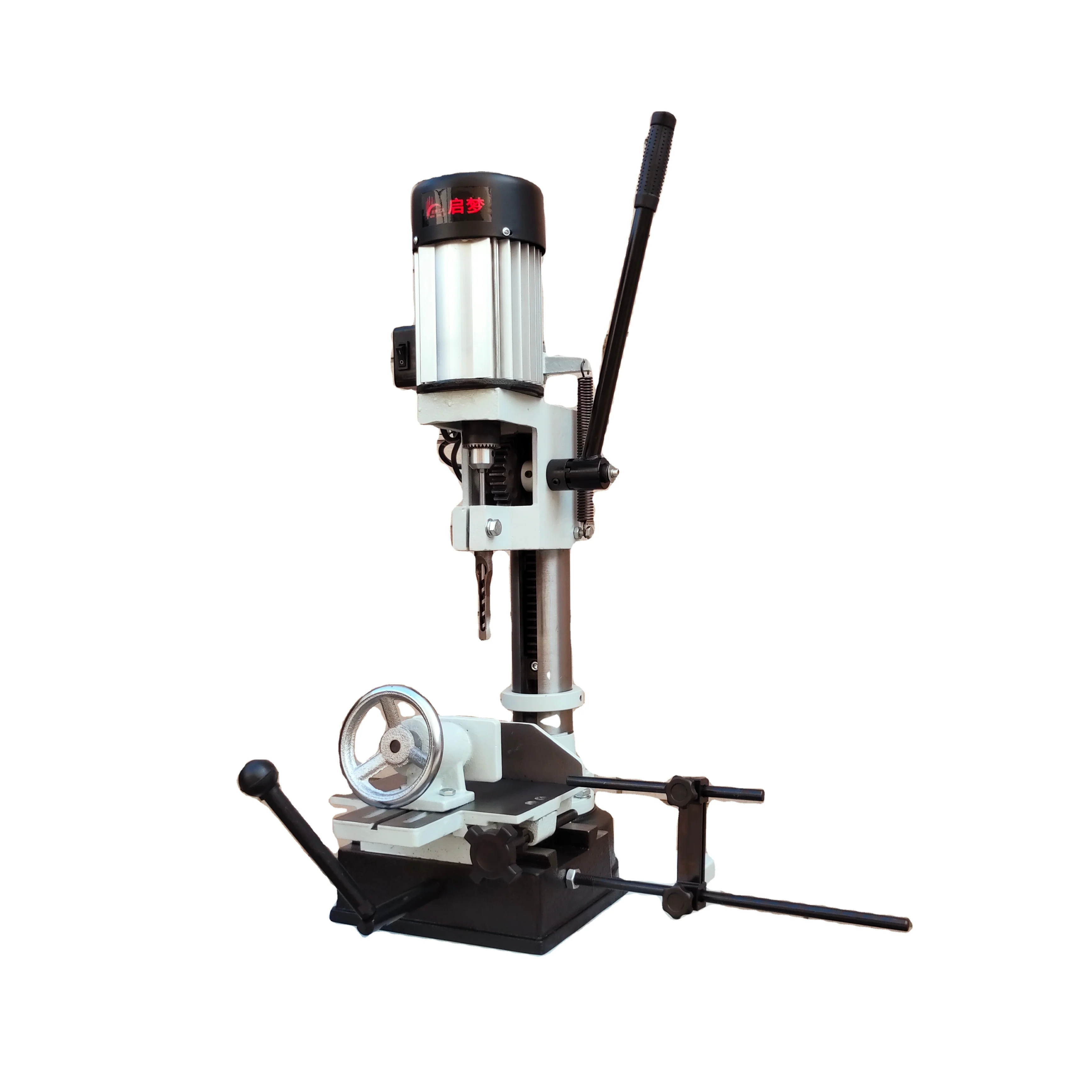 

Portable Woodworking Tenon Chisel Mortiser Machine Strong Stability Us ed Bench Wood Drill Door Lo ck Portable Mortising