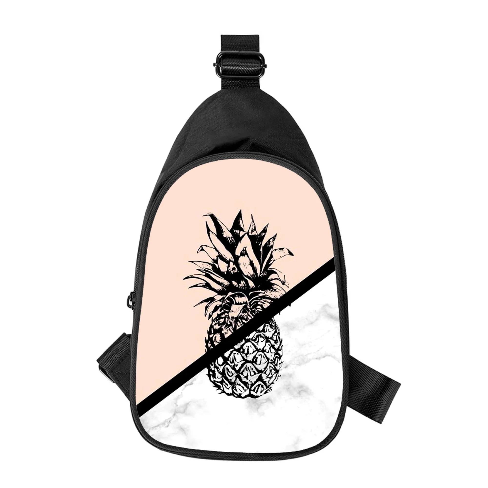 Sac de poitrine à croix pour hommes et femmes, fruits d'ananas frais, impression 3D, sac initié en alertes onale, sac de taille d'école pour mari, sac de poitrine masculin, nouveau