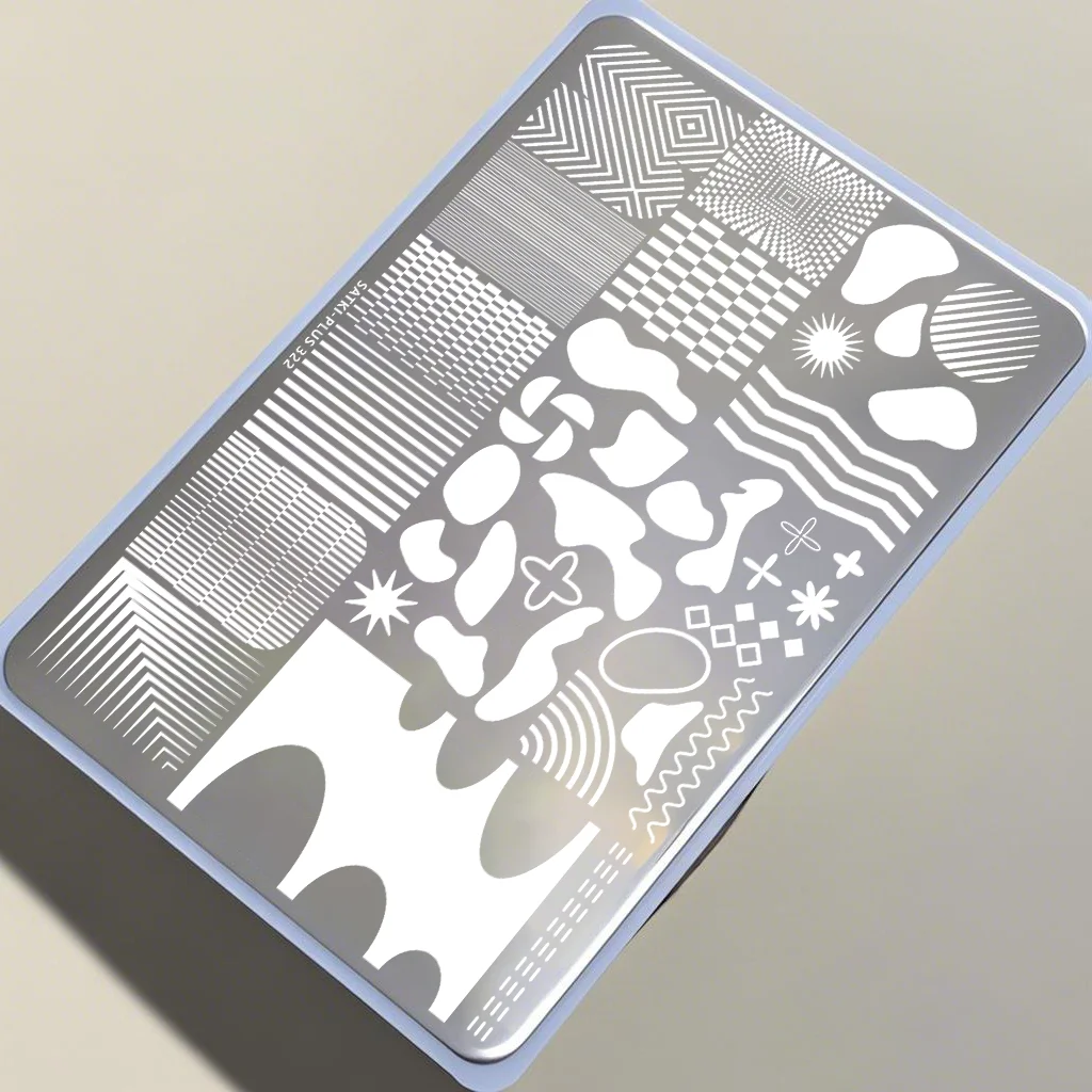 

Nail Stamping Templates Transparent Transfer Silicone Stamp Steel Plate Nail Art Tools French Plaid Lines Gradient Grid Geometric Materials Nail Decoration Nail Art Patterns Lazy Quick Nail Art Tools New Technology Change Your Beauty