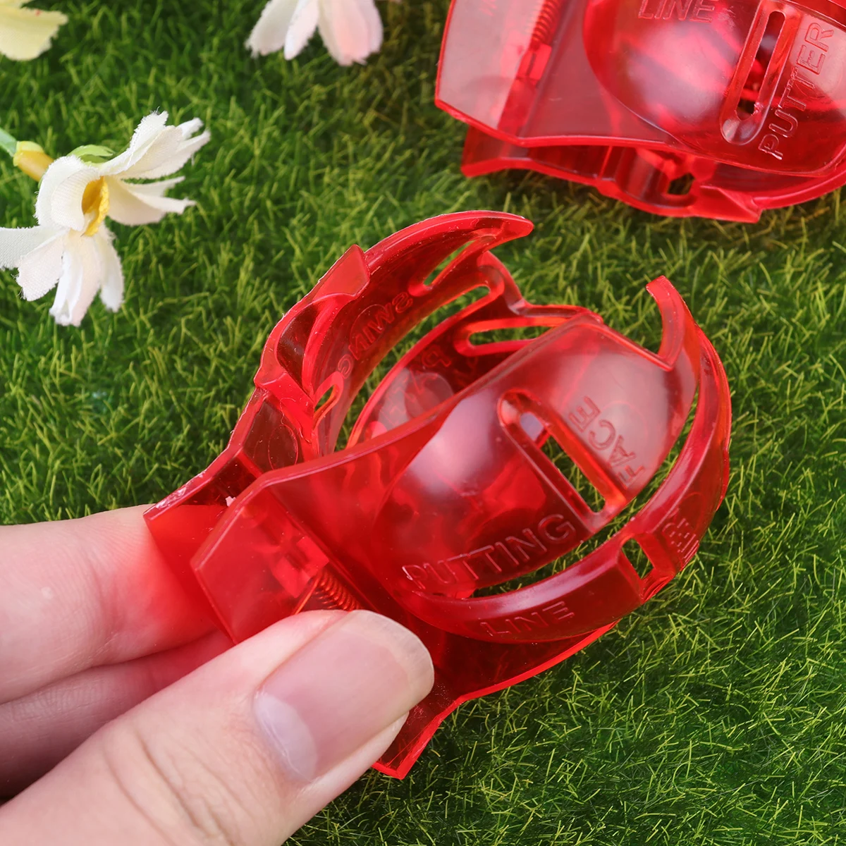 

5pcs Golf Ball Line Liner Durable Training Marking Small Size Outdoor Double Sided Ball Marker Template For Alignment