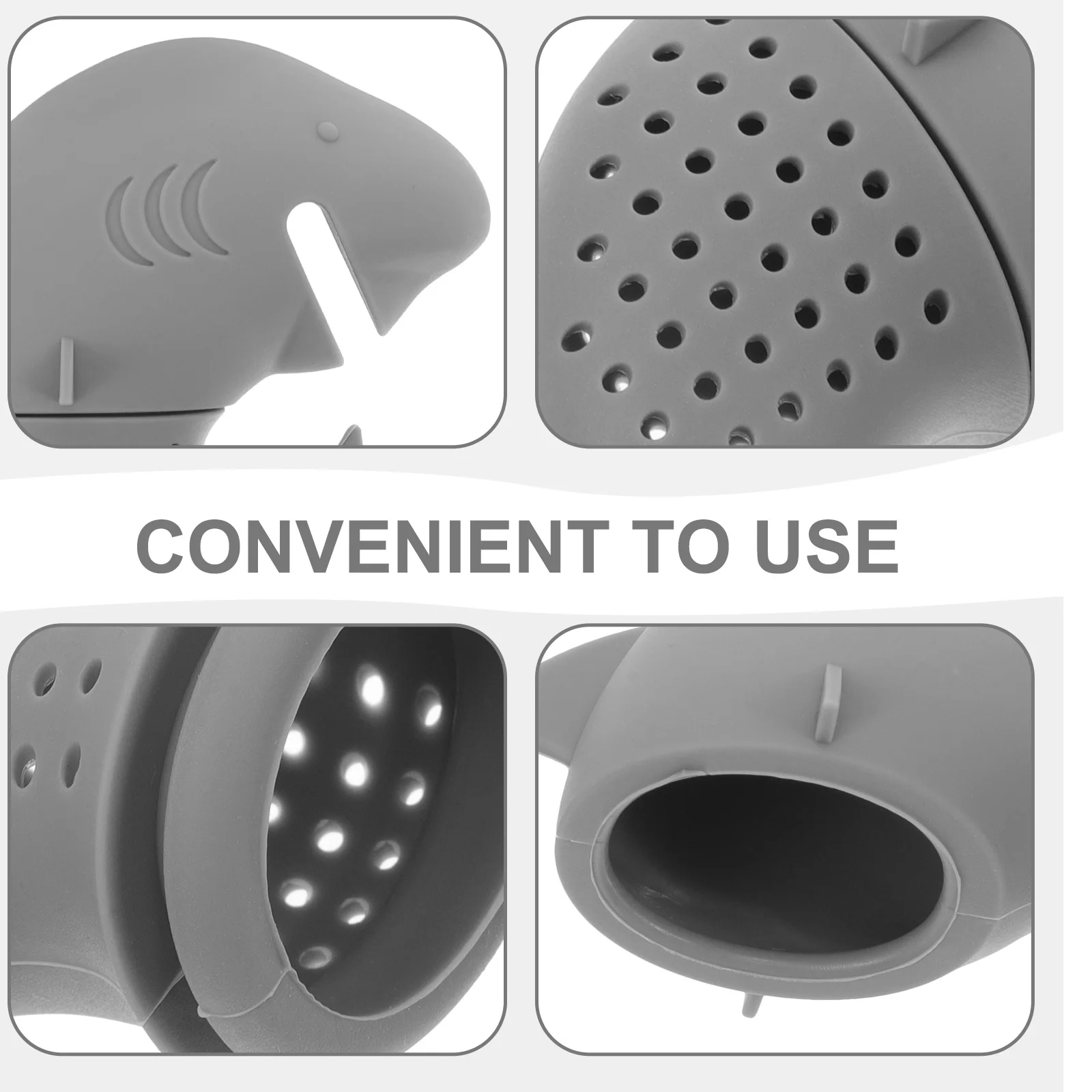 

Silicone Shark Tea Infuser Cartoon Loose Leaf Strainer Reusable Tea Filter Practical for Home and Restaurant