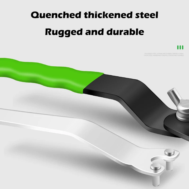 10-46mm Adjustable Angle Grinder Wrench Disassembly Torque Keys Wrapped Rubber Handle For Replacing Grinding Discs Hand Tools view 3