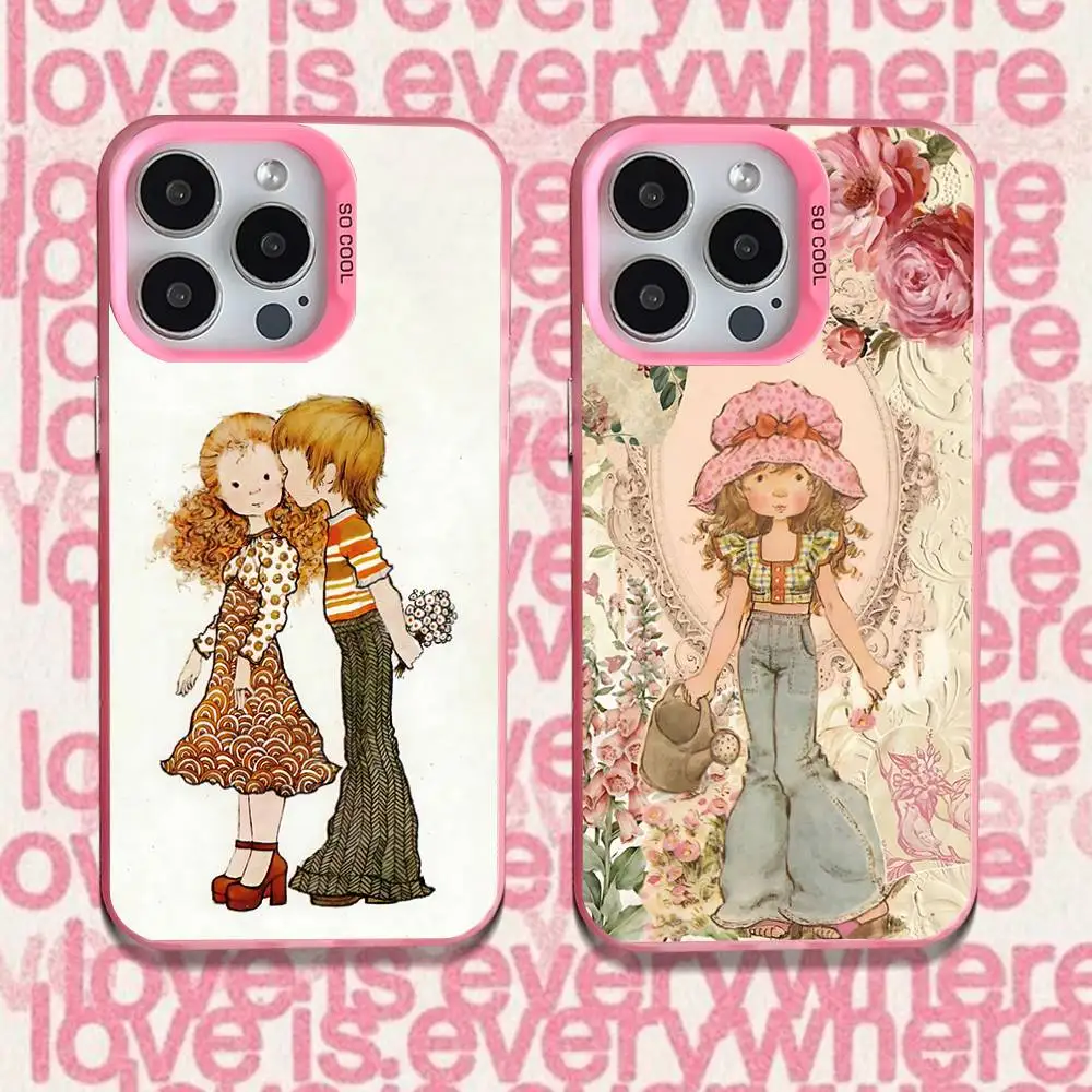 

Art S-Sarah Kay Phone Case For iPhone 16,15,14,13,12,11,Pro,XS,Max,Plus,Mini,SE Pink Candy Matte Shockproof Cover