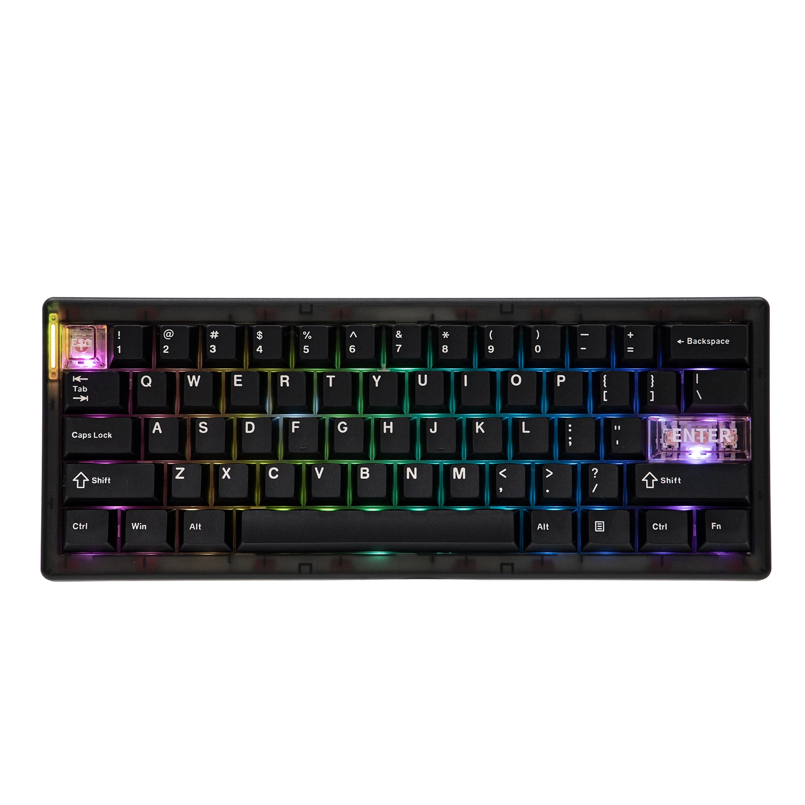 CIDOO QK61 V2 VIA-Programmable 60% Gasket Structure Wired/2.4GHz Wireless/Bluetooth Compact Keyboard with South-Facing LEDs