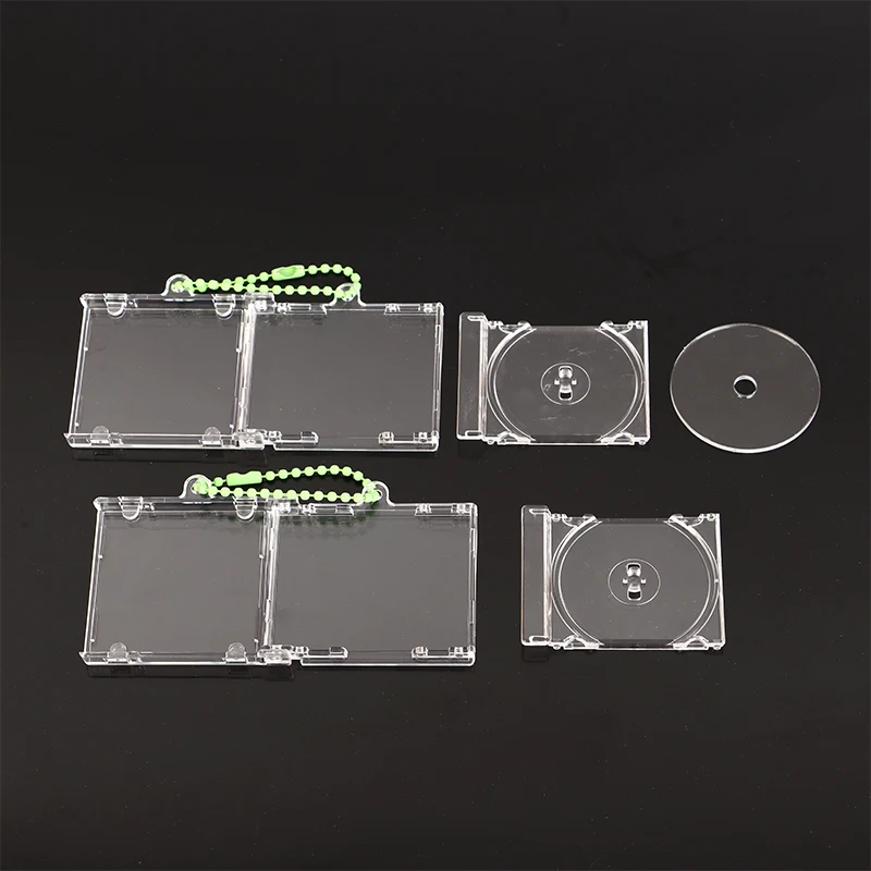 Blank Album Mini CD Case Keychain CD Player Keyring Peripheral Commemorative Album Key Holder For DIY Backpack Pendant