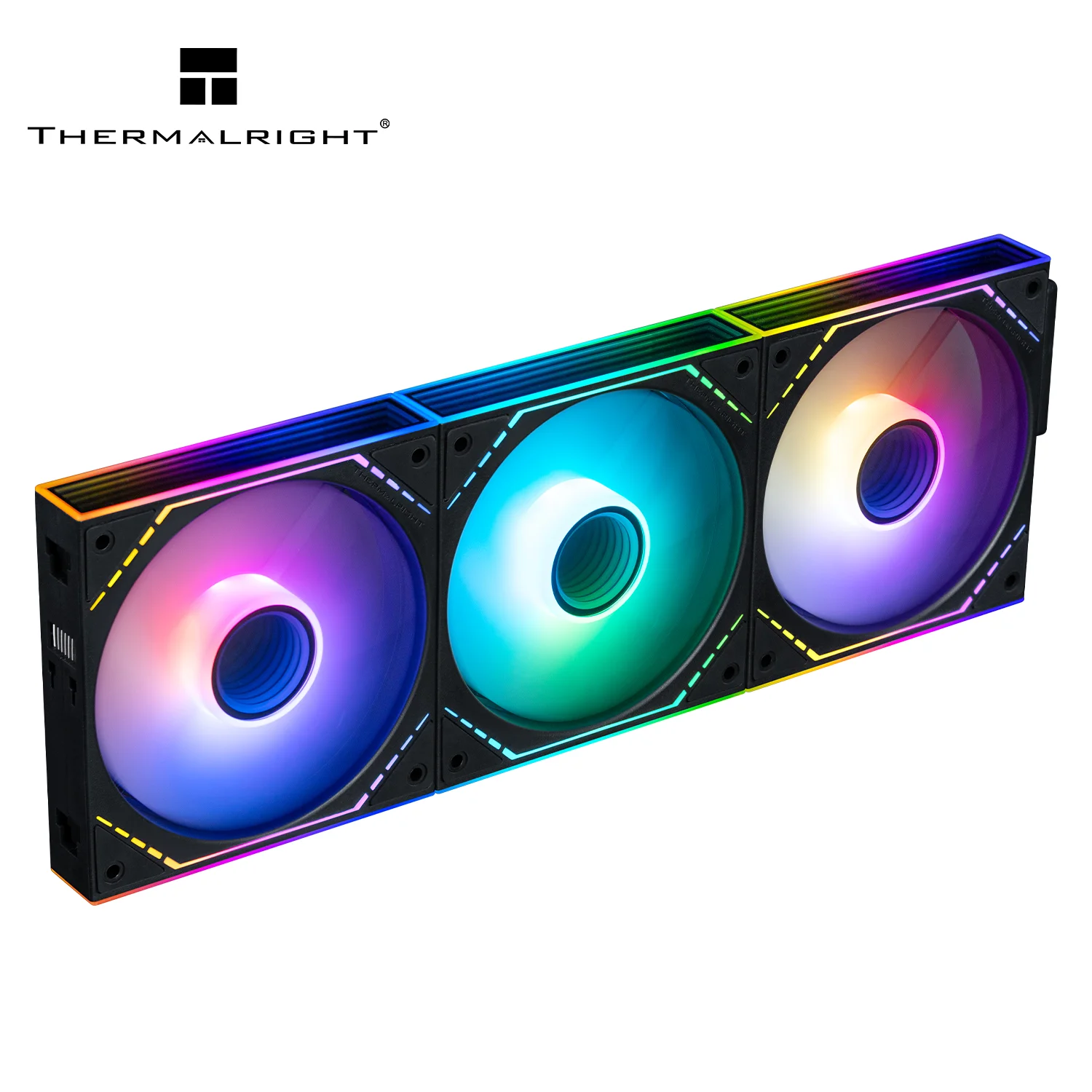 Thermalright TL-M12Q-S 120mm ARGB Case Fan Daisy Chain Infinity Mirror PWM PC Chassis Radiator Cooler Modular Cooling Fans 3 Pack