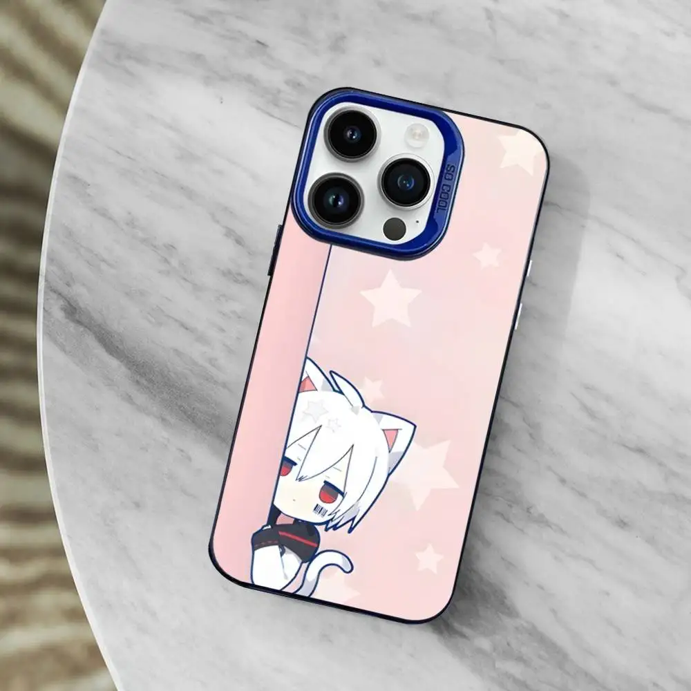 حافظة هاتف Singer M-Mafumafu Ctue لهاتف iPhone 13,12,11,Mini,XS,17,16,15,14,Pro,SE,MAX غطاء سيليكون أزرق غير لامع