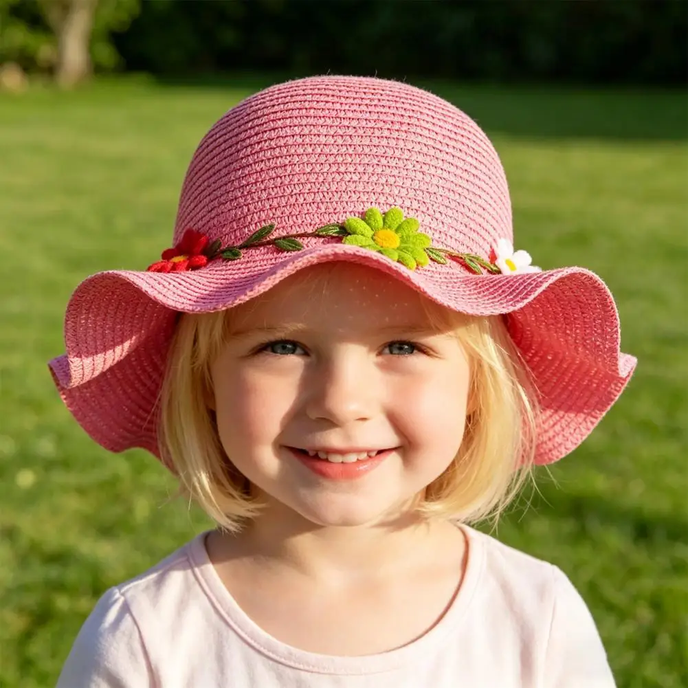 chapeau-d'ete-pour-enfants-chapeau-de-protection-uv-chapeau-de-soleil-a-large-bord-pour-enfants-avec-decoration-florale-3d-chapeau-de-plage-en-paille-leger-et-pliable-pour-filles