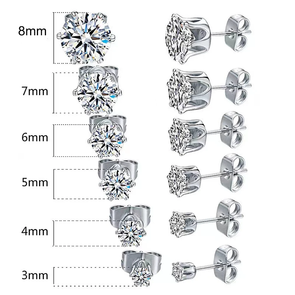 Imagem -06 - Moissanite Brincos para Mulheres Garras Iced Out Ear Studs Passe Diamantes Tester Hip Hop Jóias