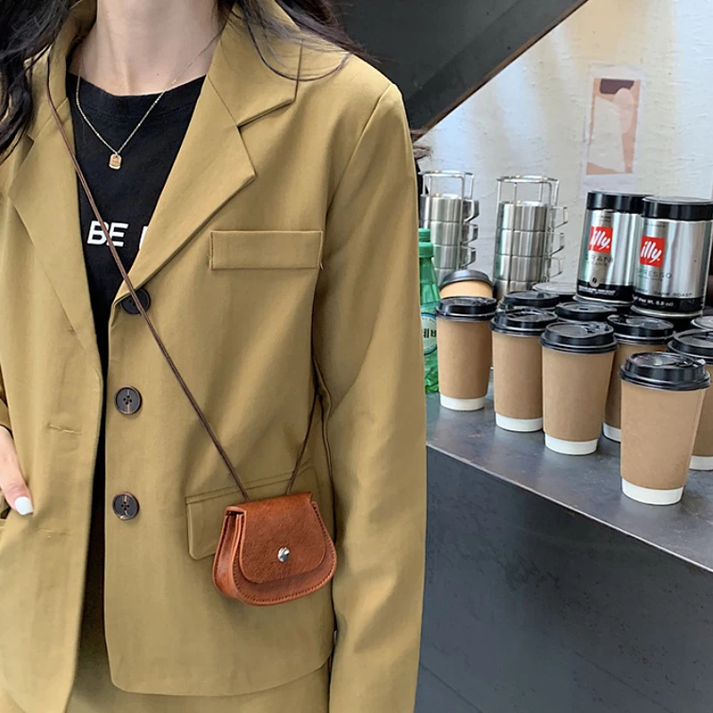 Super Mini Crossbody-tasche für Frauen Leder Geldbörse Handheld Brieftasche mädchens Mini Sattel Tasche Kopfhörer Schlüssel Fall Kinder der Geschenke