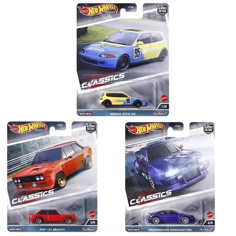 Genuine Hot Wheels Premium Car Culture Modern Classic Kids Toys for Boys 1/64 Diecast Honda Civic EG FIAT 131 91 Mazda MX-5 Gift