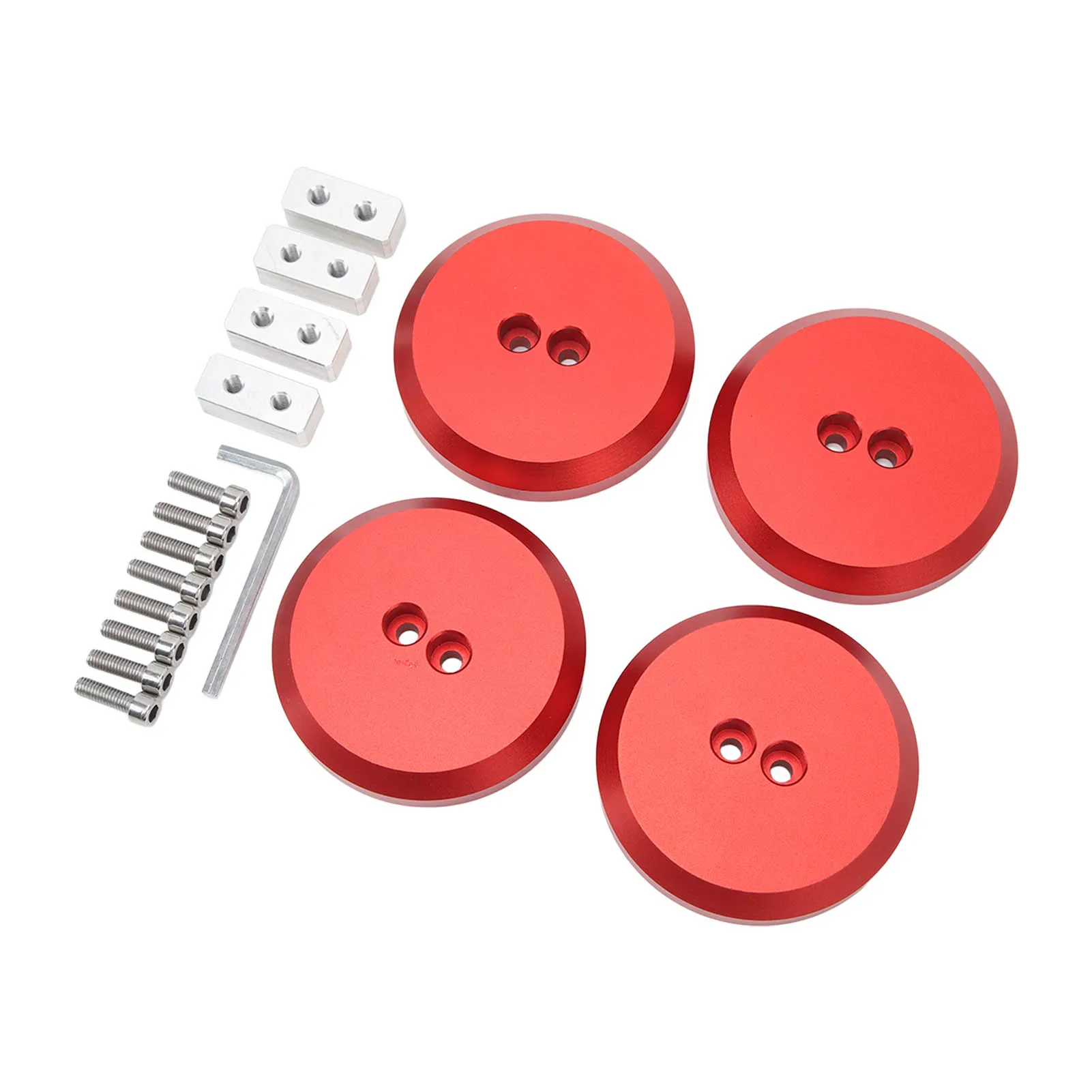 4pcs Jack Pad Adapter Aluminum for Chevy Corvette C5 C6 C7 C8 Floor Jack Red