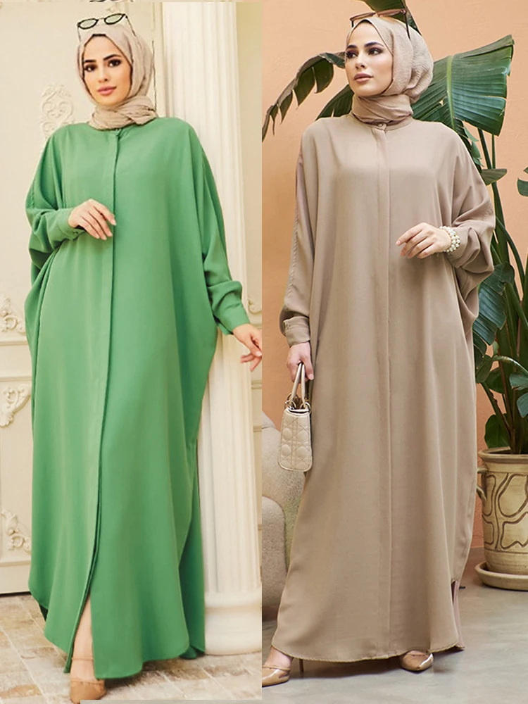 

Eid Muslim Abaya for Women Split Elegant Prayer Dress Morocco Caftan Saudi Arabic Party Dresses Kaftan Vestidos Ramadan Abayas