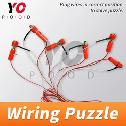Connect wires Room Escape Room Wiring Puzzle Connecting Wires in correct position to solve puzzle Escape room game open lock