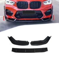For BMW X3M F97 2017-2021 3-Piece Front Lip Spoiler Splitter Racing M Sport Style Body Kit Direct Fit Gloss Black ABS Material