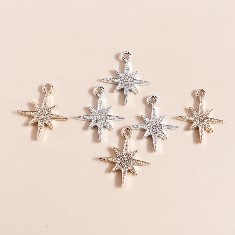 10 قطعة 27*20 مللي متر مشرقة كريستال ستار Charms ل أقراط سوار صنع الاكسسوارات المعلقات قلادة المفاتيح Diy بها بنفسك صنع المجوهرات