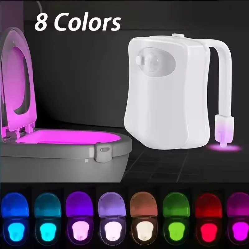 16/8 Colors Toilet Seat Smart Motion Sensor Night Light Waterproof Backlight For bathroom Toilet Bowl LED Lamp Light WC