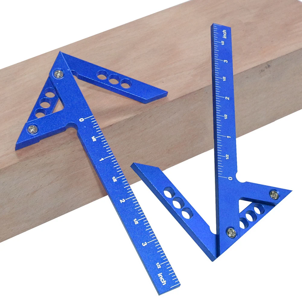 1pc Center Finder Woodworking 45/90 Degree Right Angle Line Gauge Carpenter Ruler Measuring Scribe Tool