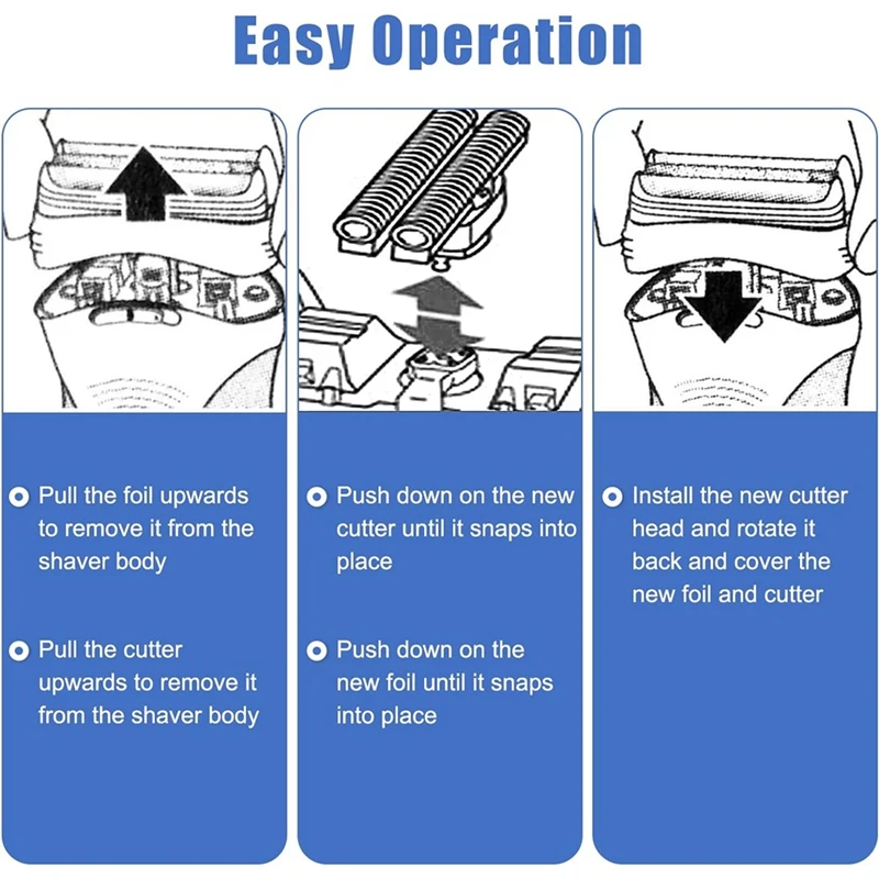 Replacement Shaver Head For Braun 9 Serie Foil Shaver 9040S, 9080Cc, 9093S, 9095Cc, 9240S, 9242S, 9260S, 9280Cc,