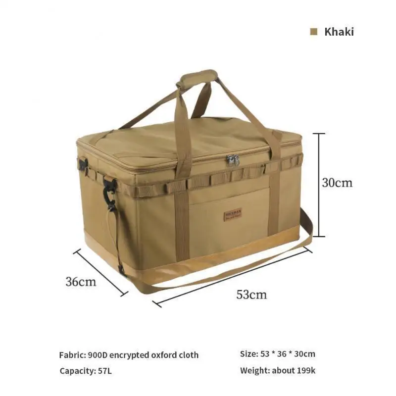 2023 new Outdoor Camping Meal Bag 57L Large Storage Lamp Tableware Bag